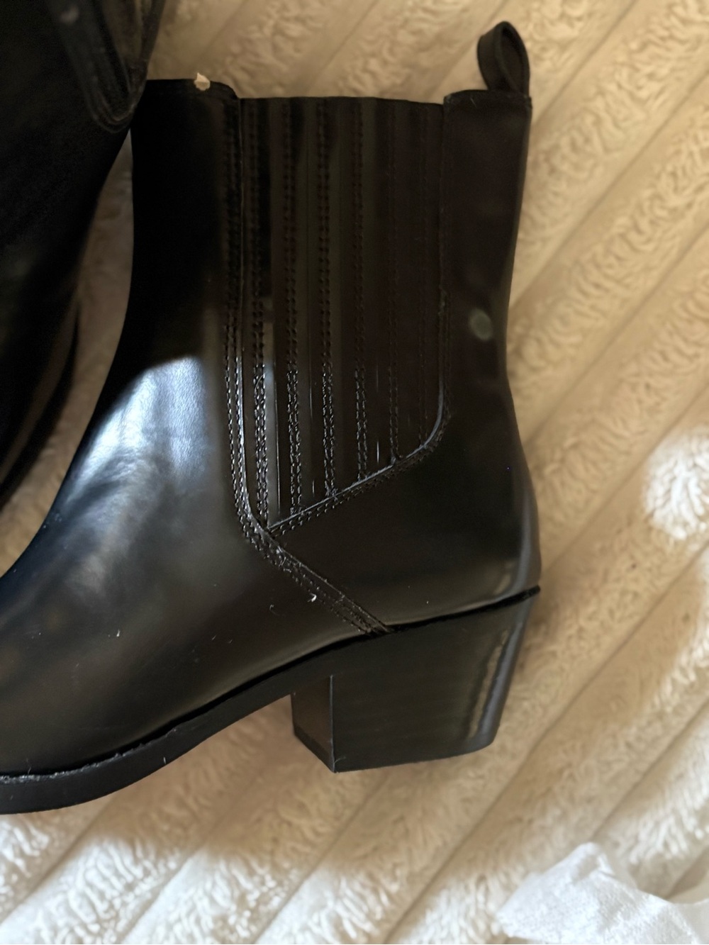 Madewell Black Leather Pointed Chelsea Ankle Boots - Picture 15 of 15